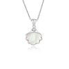 Um Bei Zi Colar Feminino Light Luxury All-match S925 Silver Niche Design White Fritillaria Clavícula Cadeia Colar de Vida Simples