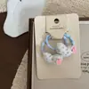 Nuevo Estilo Flor de Encaje Azul Fresco Corazón Clip para el Cabello Infantil Goma para el Cabello Pasador Pinza Lateral Banda Elástica