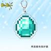 Llavero de Minecraft con espada de diamante, tótem de no-muerto, barril de lava y colgante de arma de aleación