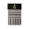 YITU Ant Figure Internet Red Lace Nail Art Adesivo Japonês Embossed Preto e Branco Listrado Decalque de Unha YT4120