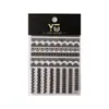 Adesivos para Unhas com Renda em Relevo, Padrão de Linhas Transparentes Preto e Branco da Moda, Adesivos de Unha Adesivos Finos e Flexíveis para Decoração, Atacado