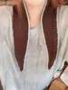 Bufanda Triángulo de Mezcla de Lana Transfronteriza Elegante que Reduce la Edad Chal Tejido para Mujer Otoño e Invierno Estilo Coreano Accesorio Versátil Envoltura para Hombro