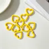 Anillo de Resorte Abierto Corazón de Amor Llavero Corazón de Amor Esmalte Horneado Colorido Aleación de Zinc Hebilla de Resorte Corazón de Amor Accesorios de Joyería Hebilla Colgante