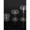 Base Redonda de Acrílico Multicamadas para Figura Suporte de Exibição Transparente Decoração para Transmissão ao Vivo Produto Suporte Pequeno para Enfeite Mesa de Exibição