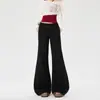 Pantalones Casuales de Pierna Ancha Naranja Infantil # Sencillos y Relajados para Mujer, Holgados, Adelgazantes, Cubre-Piel, Caídos, Versátiles, de Largo hasta el Suelo