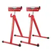 Soporte de rodillo plegable, altura ajustable, capacidad de carga resistente de 250 LB, marco de carpintería tipo descarga