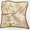 Pañuelo Cuadrado Pañuelo Simple para Mujer Primavera y Verano 2025 Combinación Bufanda para Camisa Anacardo Todo-combinación Cinta de Cinta Pañuelo tipo Seda