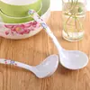 C146 cuchara de arroz larga estampada 18 cm cuchara mango largo cuchara de plástico puesto de un dólar venta al por mayor de tienda departamental de dos yuanes