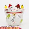 Cerâmica pequeno gato da sorte cofrinho atacado de fábrica cesta de flores floral com pequenos ornamentos atividade criativa presentes reunião anual
