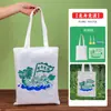 Conjunto Completo de Materiais para Sacolas de Lona com Stencil Desenhos Animados Japoneses Simples Jardim de Infância Pintura Infantil Grafite Sacolas Tote Atacado