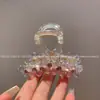 Horquilla de Cristal Exquisita y de Lujo Ligero para la Parte Trasera de la Cabeza de Mujer, Pinza de Tiburón de Tocados de Gama Alta, Nueva Horquilla de Moda