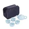 Juego de Té de Viaje Ge Yao Juego de Cerámica Juego de Té Una Tetera Cuatro Tazas Caja de Cuero de Vaca Kung Fu Caja de Regalo Regalo Pequeño