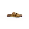 Dos Versiones~ Sandalias Birkenstock de Terciopelo con Suela Suave, Doble Hebilla, Estilo Perezoso, Suela Gruesa para Mujer, Adecuadas para Uso en Exteriores y para Ir al Trabajo