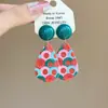 Colección~Pendientes Tesoro 2026 Estilo Nuevo Personalidad de Alta Gama Versátiles para Viaje Pendientes Coloridos Dopamina para Mujer