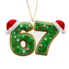 Bestseller Transfronteiriço Sixseven Papai Noel Decorações de Natal em Acrílico Decorações Divertidas de Meme Digital