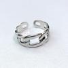 Anillo de apertura de acero de titanio antiguo de gran venta que no se desvanece, diseño de nicho para amantes del anillo de acero inoxidable, joyería al por mayor