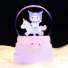 Bola de Cristal Musical con Nieve y Luz Estilo Ins Soñador Nube Flotante Canción de Amor, Exquisito Regalo para Niñas, Dropshipping