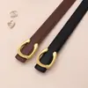 Cinto de Couro Feminino Versátil Cinto para Jeans com Calça Social Marrom Feminino Moda Verão 2025 Decoração