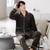 Pijama Masculino Inverno Fleece Coral Espessado com Forro de Fleece Outono e Inverno Ilha Fleece Tamanho Grande Fleece Fino Flanela Roupas de Casa