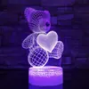 Regalo de Cumpleaños para Novia en San Valentín Transfronterizo Luz Nocturna Creativa 3D Lámpara de Noche para Dormitorio Lámpara de Mesa Personalización