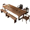 Mesa de tablero grande de madera maciza, mesa de centro estilo chino nuevo, escritorio ejecutivo de oficina, escritorio para estudio en casa, mesa de comedor rectangular, gran artículo