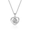 Collar S925 Plata Esterlina Corazón Dulce Cool Sexy Femenino Diseño Nicho Colgante Joyería Oro Rosa Amazon