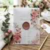 Invitación de boda semitransparente con un toque de alta gama, sobre de papel ácido sulfúrico esmerilado, invitación tipo postal, sobre para tarjeta de felicitación