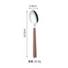 Nuevo 430 imitación madera creativa estilo japonés mango de clip grande acero inoxidable cubertería occidental cuchillo tenedor cuchara cuchillo para bistec traje de 5 componentes