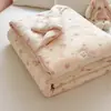 Colcha de punto de algodón y fibra de soja Clase A para primavera y otoño, colcha cálida de invierno para dormitorio individual, adecuada para todas las estaciones