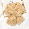 Cachecol Pequeno Fofo Estilo Coreano Imitação de Pelo de Coelho Rex Lindo Feminino Inverno Estilo Japonês Versátil para Todas as Ocasiões Meninas Estudantes Cachecol de Pelúcia