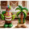 Balão de Desenho Animado Extra Grande Verão Tema Indiano Balão de Folha de Alumínio Autoportante Formato de Coqueiro Decoração de Festa Temática