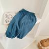 Calça de Gaze de Algodão Dupla Camada Anti-Mosquito Infantil Estilo Fino Primavera e Verão 2025 Calça de Bebê Unissex Calça Laranja Solta Calça Longa Versátil