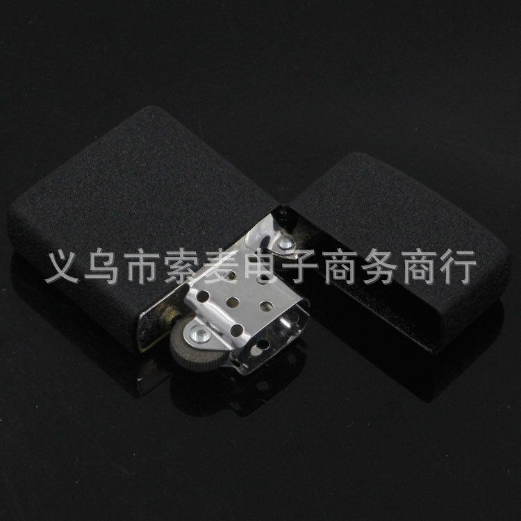 创意zp款黑磨砂煤油打火机批发 定制广告logo打