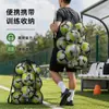 Bolsa de red para fútbol de gran capacidad, cabe 20 balones, bolsa de malla tipo red para guardar balones de fútbol, baloncesto y voleibol, con correa para el hombro, bolsa para balones de entrenamiento
