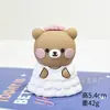 Decoração de bolo para o Dia dos Namorados Chinês terno de urso vestido de noiva urso inserção borracha macia casal amor confissão aniversário inserção