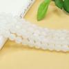 Jade Blanco Seda Dorada Aiyu Cuentas Redondas Cadena Larga Cuentas Sueltas Jade Semiacabado Hecho a Mano DIY Fabricante Mayorista S3121802