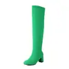 Botas por encima de la rodilla comercio exterior 48 botas nuevas 32 calcetines botas de tacón alto hip-hop talla botas delgadas talla botas de jinete botas de mujer