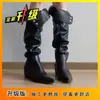 Botas de Caballero de Caña Alta para Mujer Punta Fina Tacón Alto Botas por Encima de la Rodilla Zapatos de Mujer 2025 Nuevo Primavera Otoño Invierno Retro Adelgazantes