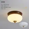 Nueva luz de balcón de estilo chino totalmente de cobre, luz para pasillo y recibidor, lámpara de techo pequeña minimalista nórdica para dormitorio, luz para pasillo de entrada