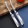 Pelador de acero inoxidable, pelador de frutas, pelador de patatas, herramienta de cocina multifuncional para uso doméstico