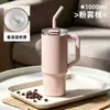 Vaso de Hielo de Alta Calidad Acero Inoxidable 316 Taza Aislada Vaso Portátil Taza de Agua de Gran Capacidad Asa de Acero Inoxidable Portavasos de Coche