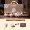 Tetera de Plata Dorada Dunhuang Xishi, Una Tetera y Dos Tazas, Tetera, Taza de Té, Juego de Té, Regalo para Otros, Regalo del Patrimonio Cultural Inmaterial