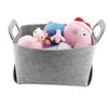 Cesta de Armazenamento Dobrável de Feltro com Logo Transfronteiriço Recipiente de Armazenamento de Feltro Cesta de Armazenamento de Brinquedos Balde de Armazenamento de Feltro para Livros