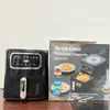 8L Airfryer de Grande Capacidade Inteligente Visual Multi-Função Forno com Tela de Toque Air Fryer Fritadeira Elétrica Máquina de Batata Frita