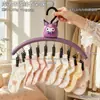 Clípe de secagem de meias à prova de vento multifuncional Kuromi, varal de secagem de roupas íntimas com vários clipes sem marca para uso doméstico, ferramenta especial