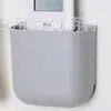 Caixa Organizadora de Parede para Controle Remoto de TV e Ar Condicionado, Suporte de Parede para Celular de Cabeceira