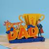 Tarjeta de Felicitación Estéreo para el Día del Padre Mejor Papá Calado de Papel Hecho a Mano Bendición Regalo Tarjeta de Mensaje Creativa de Agradecimiento Venta al por Mayor