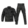 Conjunto de Uniforme Tático de Treinamento ao Ar Livre Masculino, Manga Longa, Múltiplos Bolsos, Roupa de Trabalho Durável, Traje Camuflado para Comércio Transfronteiriço
