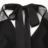 Suministro directo de fábrica al por mayor para comercio exterior vestido de mujer moda nueva primavera 2025 sexy con costuras de encaje y cinta al cuello