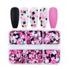 Paquete de 6 Compartimentos de Ky2 Rosa Cool Mariposa, Conejo, Corazón y Mariposa Lentejuelas para Arte de Uñas Lentejuelas Mixtas para Decoración de Uñas DIY